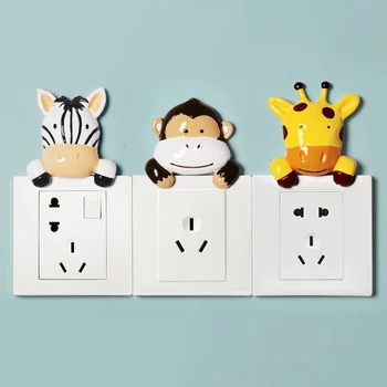 

Resin Light Switch Stickers Wall Decor Hanging Decorative Switch Accessories For Kids Animal Figurine Switch Cover Home Decor