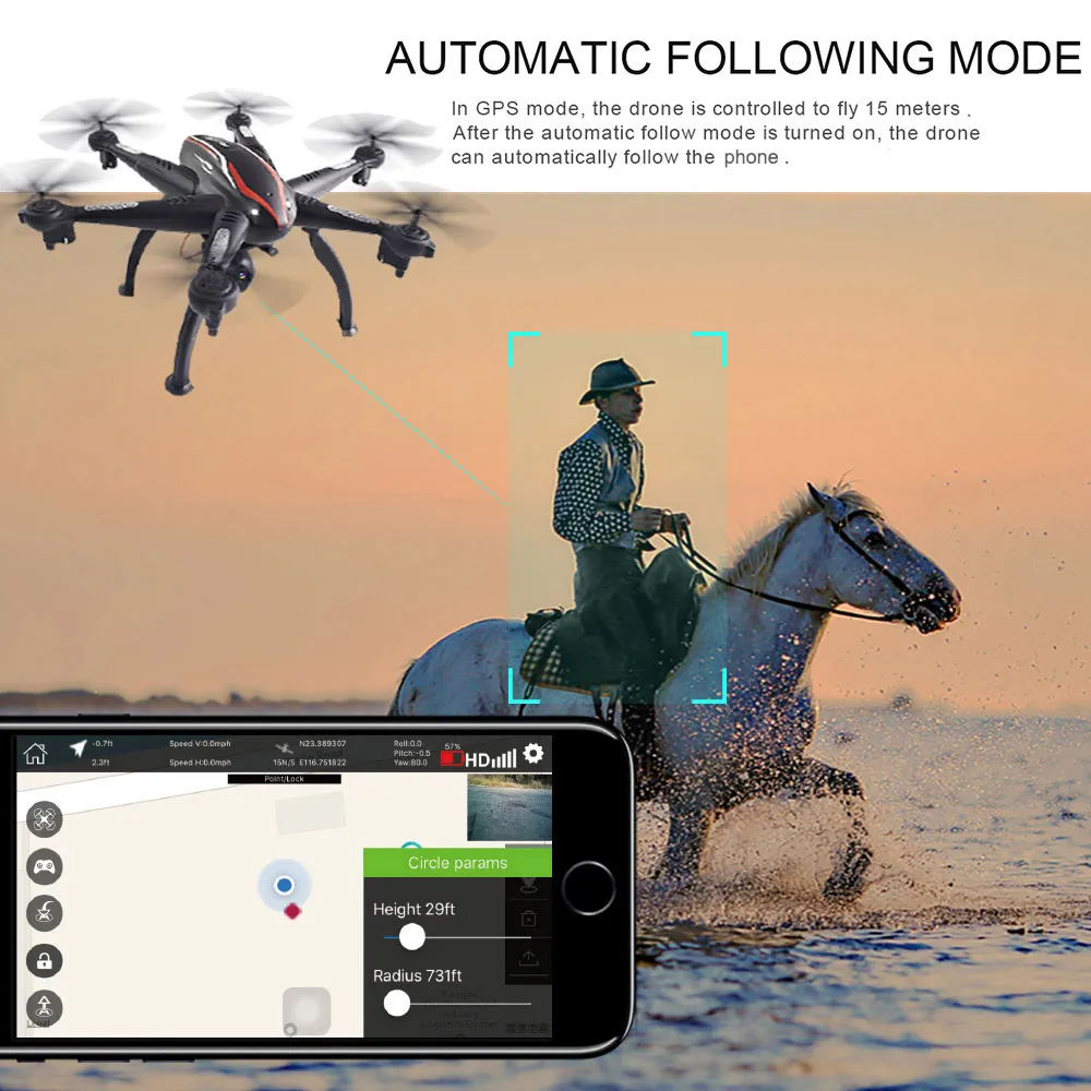 Мини-Дрон L100 2,4G 720P широкоугольный WiFi FPV Камера 6-осевой gps складной Дрон с дистанционным управлением и гексакоптер Авто Следуйте RC игрушки для взрослых и детей