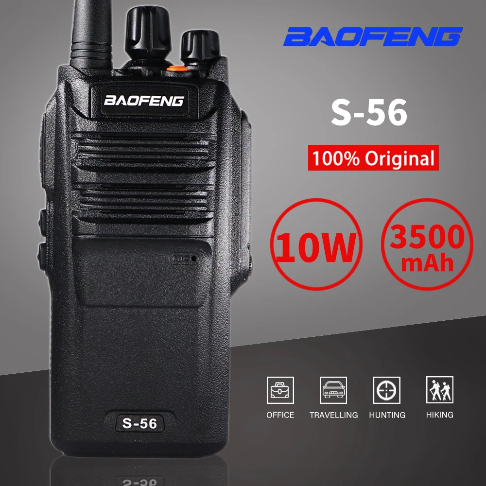 Портативная рация Baofeng S-56 UHF 10 Вт высокая мощность BF-9700 IP67 водонепроницаемая CB Ham