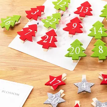 

48pcs Photo Clips Christmas Ornament Digital Clip Festival Clip Christmas Party DIY Decoration Accessories Picture Hanging Clips