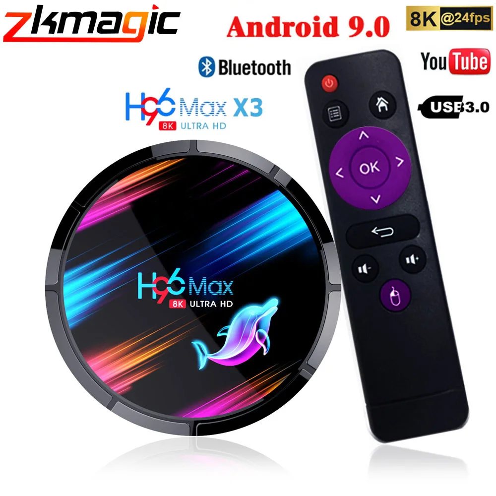 Android 9,0 H96 MAX X3 1000M Smart TV Box Amlogic S905X3 8K 4 ГБ 128 Гб 64 Гб 2,4G и 5G Wifi BT 4K Media Playe Andriod TV Set Top Box|ТВ-приставки и медиаплееры| | АлиЭкспресс