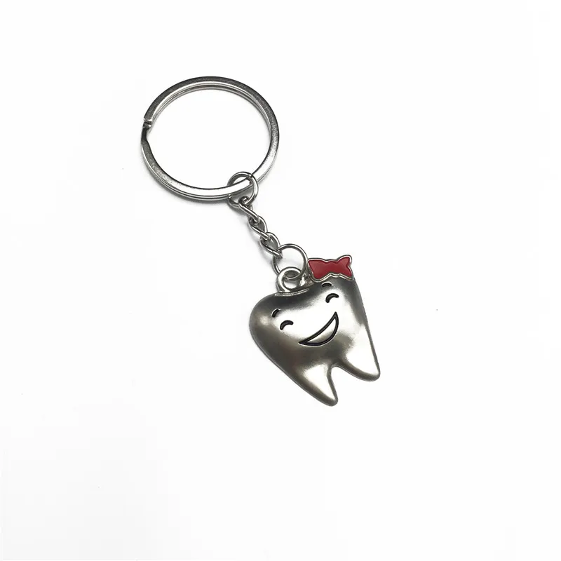 1Pcs J 1 шт. подарок стоматологическая клиника Ассорти модный брелок для ключей цепочка для стоматологической лаборатории каваи подарок для дантиста - Цвет: 1Pcs J