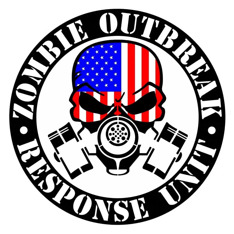 

Hot Sell Beautiful USA ZOMBIE Outbreak Response Unitl Car Sticker and Decal Window Bodywork Accessories KK15*15cm