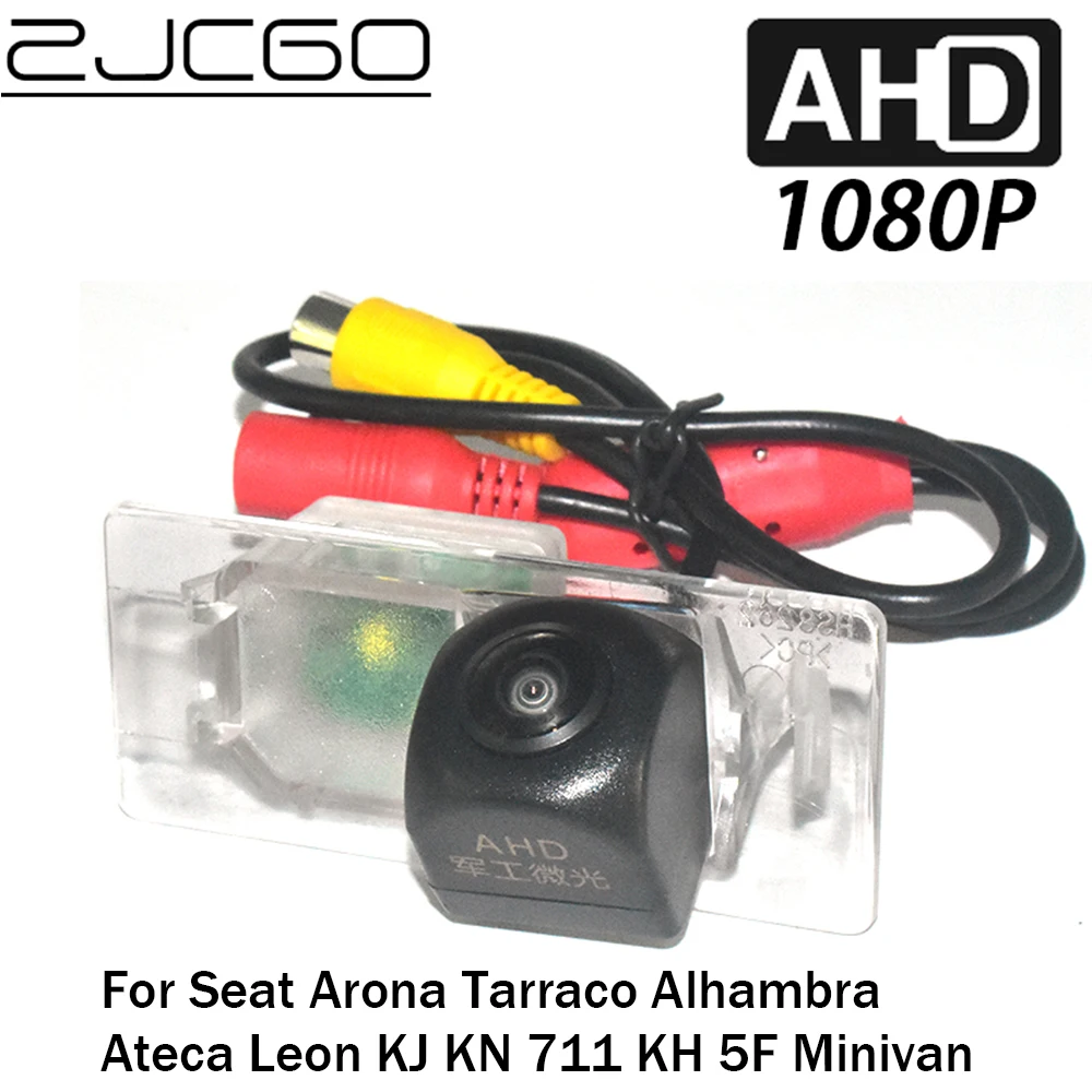 

ZJCGO Car Rear View Reverse Backup Parking AHD 1080P Camera for Seat Arona Tarraco Alhambra Ateca Leon KJ KN 711 KH 5F Minivan