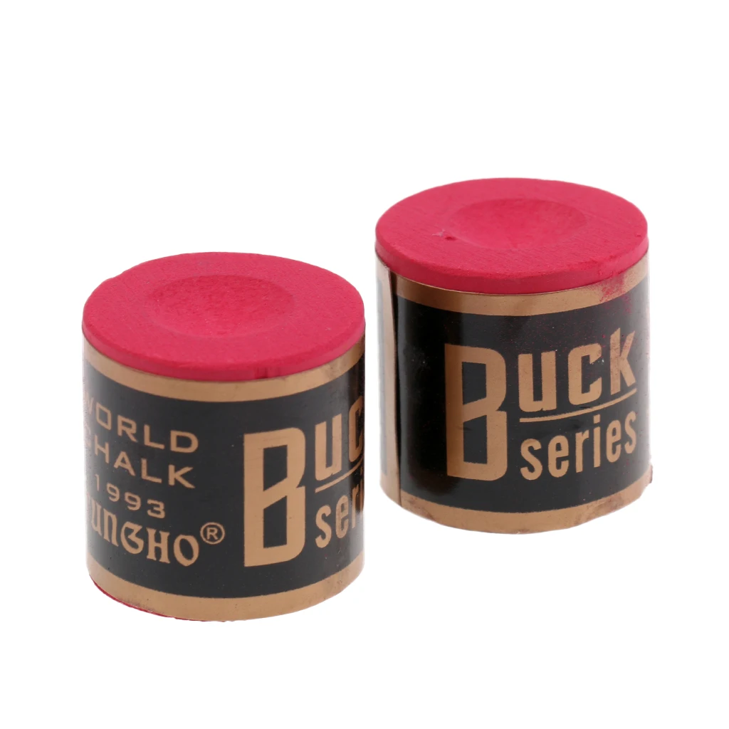 High Quality Snooker Pool Cue Tip Table Billiard Chalks Accessory 1 Box of 2 Blocks