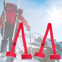 1 шт., лыжный пояс для крепления сноуборда, лыжный пояс, регулируемый лыжный сноуборд, крепежные ремни, лыжные палки, противоскользящий ремень