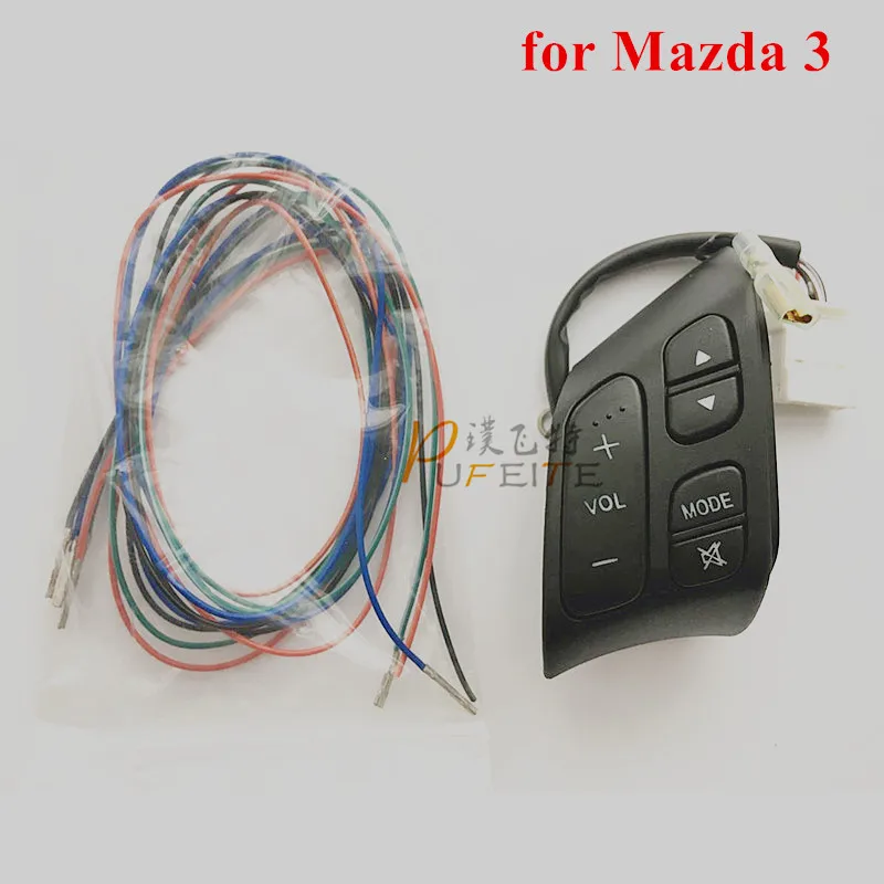 PFTKJCP Горячая кнопка рулевого колеса для Mazda 3 переключатель аудио многофункциональный переключатель рулевого колеса регулятор громкости - Цвет: left side of M3