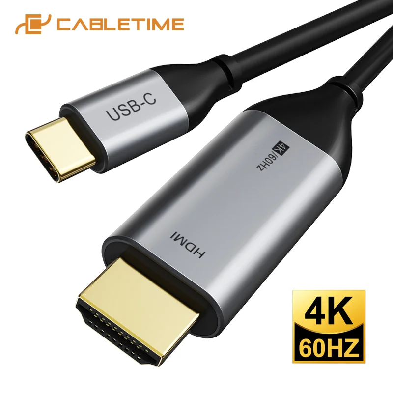 CABLETIME Thunderbolt 3 USB Type C HDMI Cable USB C to HDMI Converter for MacBook Huawei