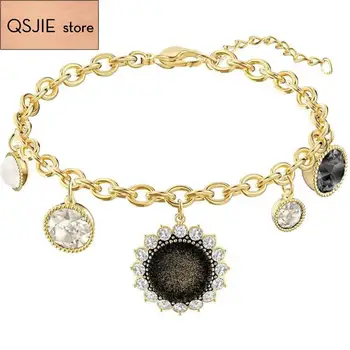 

QSJIE High quality SWA new yellow gorgeous personality women's Bracelet Charming fashion jewelry