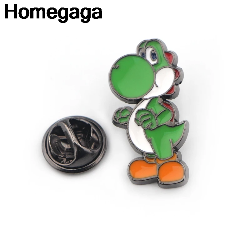 Homegaga мультфильм Динозавр yoshi дети цинковый сплав Галстуки значки para рубашка