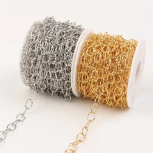 

100cm Stainless Steel Chain Necklace for Men Women Curb Cuban Link Chain Gold Silver Color Punk Choker Fashion Male Jewelry Gift