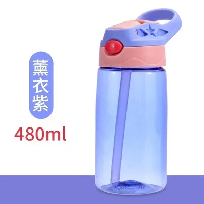 480ML Kids Water Cup Creative Safe Baby Feeding Cups With Straws Leakproof Water Bottles Outdoor Portable Children's Cups