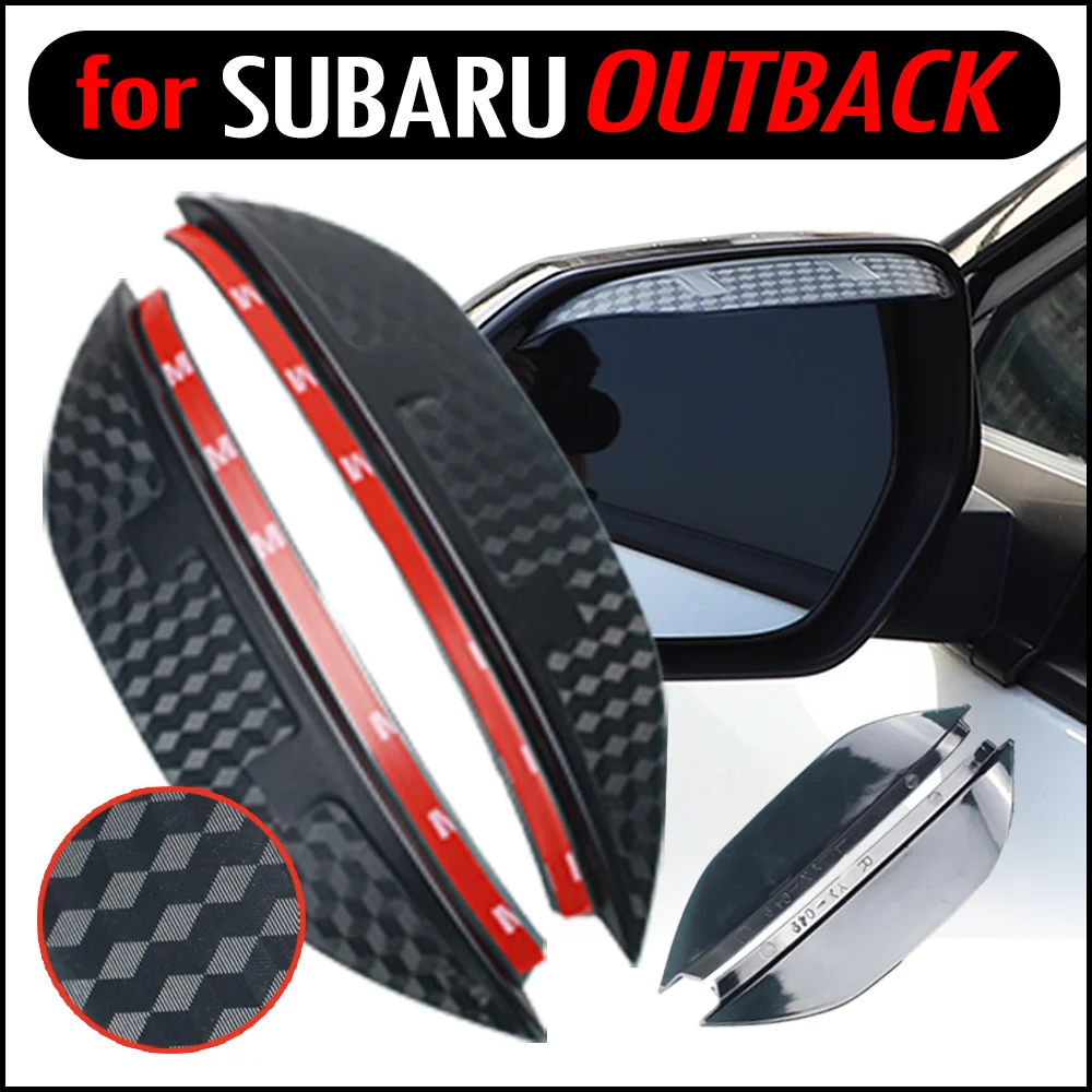 

for 2015- Subaru OUTBACK Side Rear View Door Mirror Rain Guard Visor Rain Eyebrow Sun Water Shield Cover Side Wing Carbon fiber