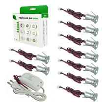 9 шт./компл. 1 Вт 3 Вт Супер Мини утопленный потолочный локальный светильник с регулируемой яркостью, Спальня лестница Кухня шкаф СВЕТОДИОДНЫЙ локальный светильник AC110V 220V лампы