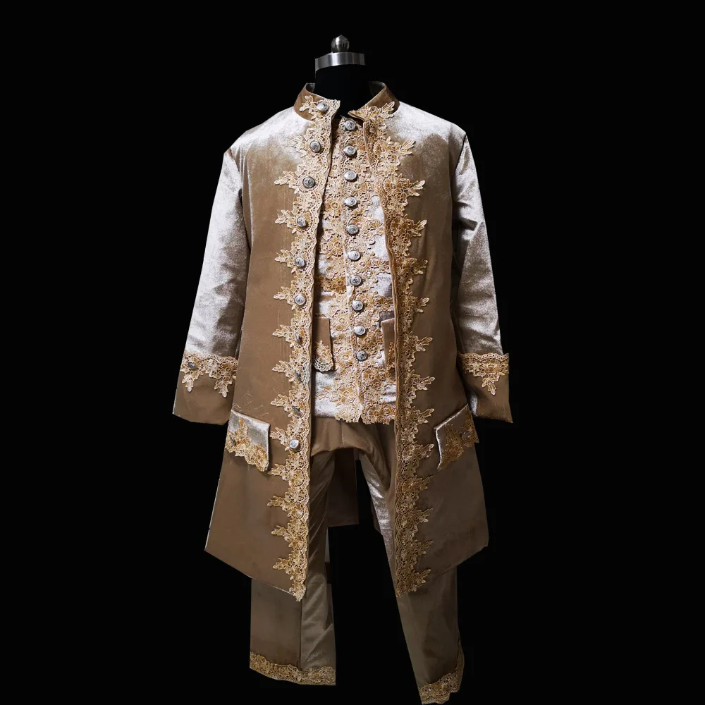 

Tailored!Jackets+Shorts 2PCS Men's Long tail Coats Vintage Costumes MAN COURT DRESS Victorian stage Performance MALE Suits D-507
