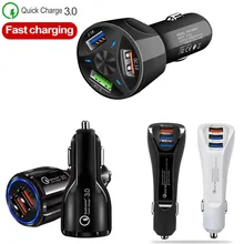 3 порта USB зарядное устройство 3.1A автомобильное зарядное устройство для мобильного телефона быстрое зарядное устройство адаптер для iphone huawei samsung Quick charger 3,0