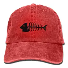 Черный рыбья кость Джинсовая Шляпа Регулируемая Бейсбол Кепки