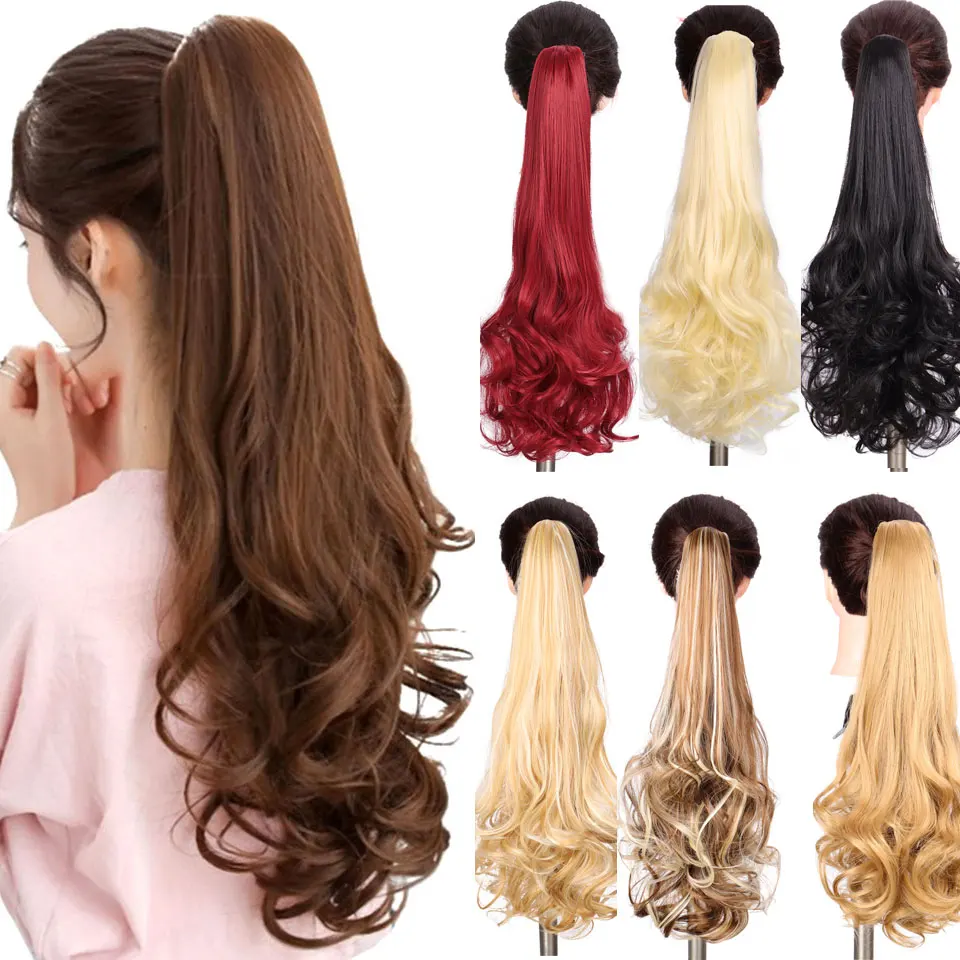 

MUMUPI Synthetic claw Ponytail extension curly wavy Long artificial Fake Hair Tail Hairpieces Women Heat Resistant Fake Hair