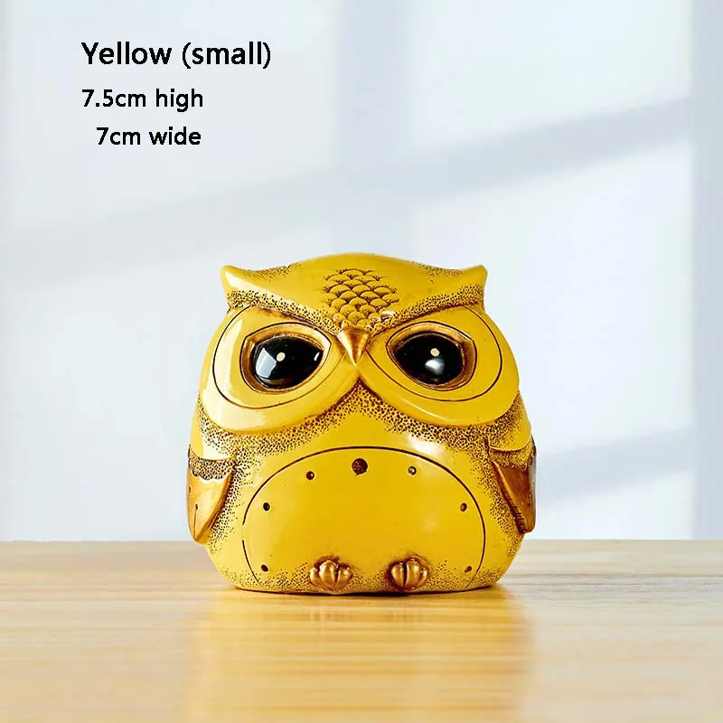 Yellow (small) Cute Large Owl Piggy Bank Kids Money Box Cash Paper Coin Safe Saving Box Jar alcancias Cartoon Ceramics Moneybox Deposit Machine - Цвет: Yellow (small)