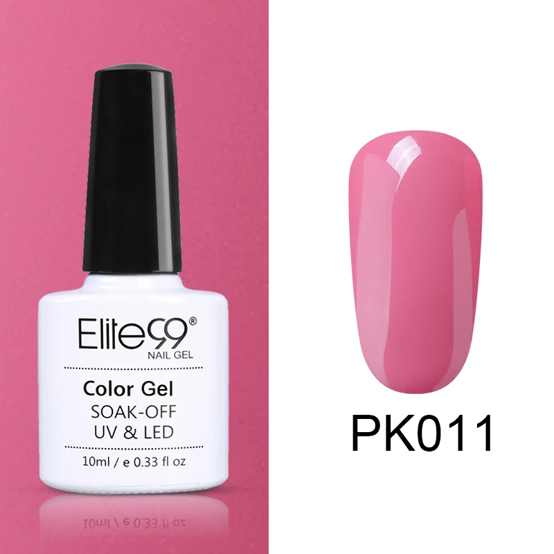 PK011 Elite99 Гель-лак Набор UV Vernis Полупостоянный праймер верхнее покрытие 10 мл телесный гель лак для ногтей, маникюр гель лак PolishesNails - Цвет: PK011