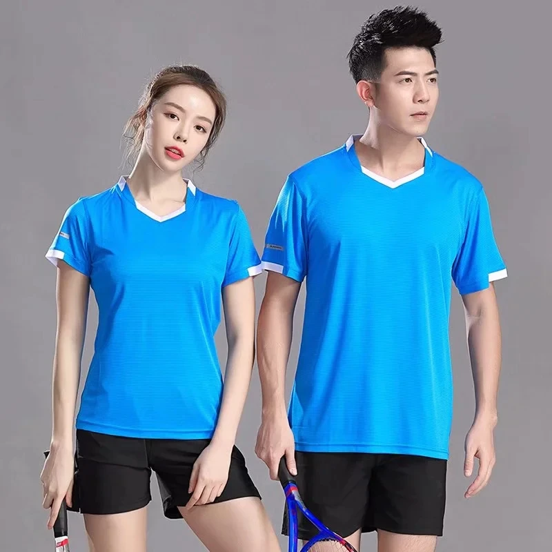 Korean Men women short sleeve Breathable Badminton shirts Tennis Quick Dry Running Sport Short Sleeve Fitness Training T Shirts short sleeve t shirt long sleeve t shirt sports clothes
