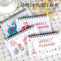 Kawaii – planificateur hebdomadaire à bande dessinée, cahier à bobine, Agenda, papeterie cadeau pour enfants pour l'école, le bureau et les fournitures scolaires 