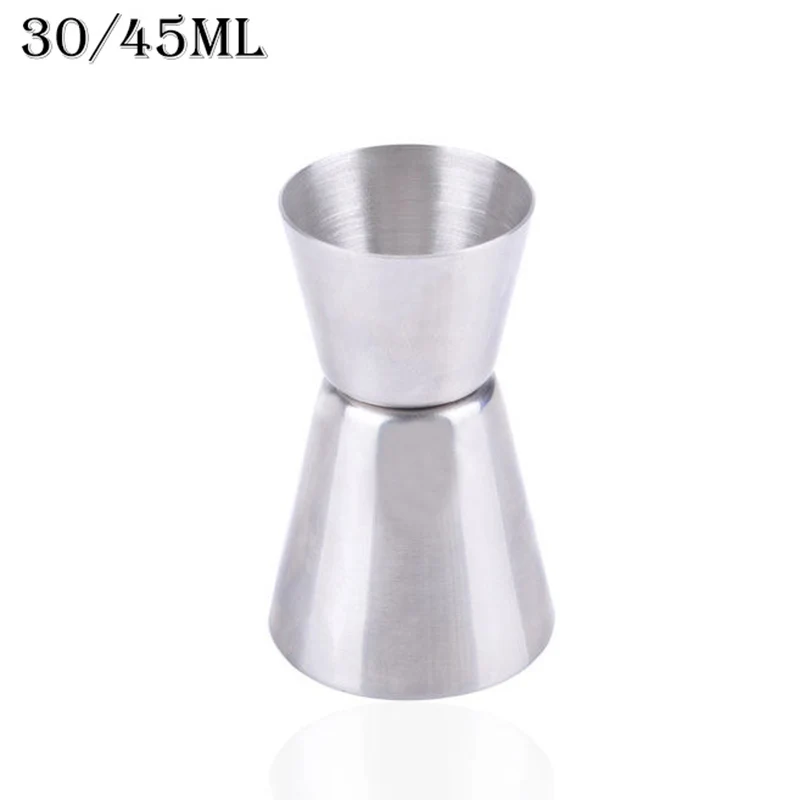 Stainless Steel Cocktail Shaker Measure Cup Dual Shot Drink Measure