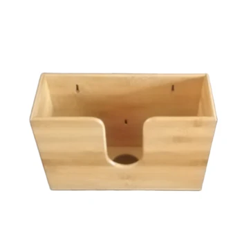 

Tissue Box Countertop Bamboo Paper Towel Dispenser Multifold Bathroom Kitchen Hotel Restroom Decor Home Office Desk Wall Mount
