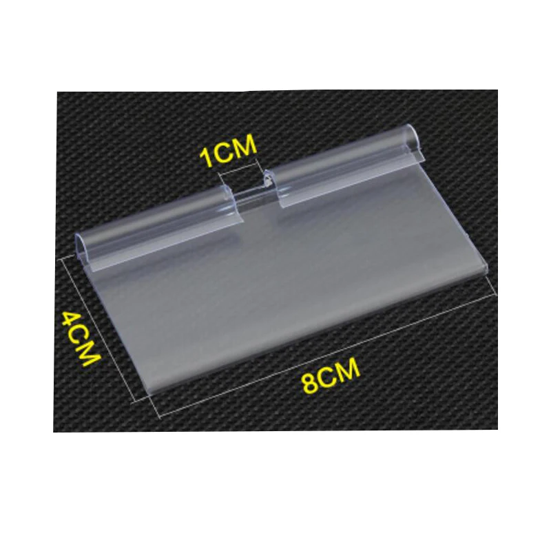 

50pcs Hot sale supermarket clear pvc Price Tag Sign Label Display Holder price Advertising Promotion Name Card For Store Shelf