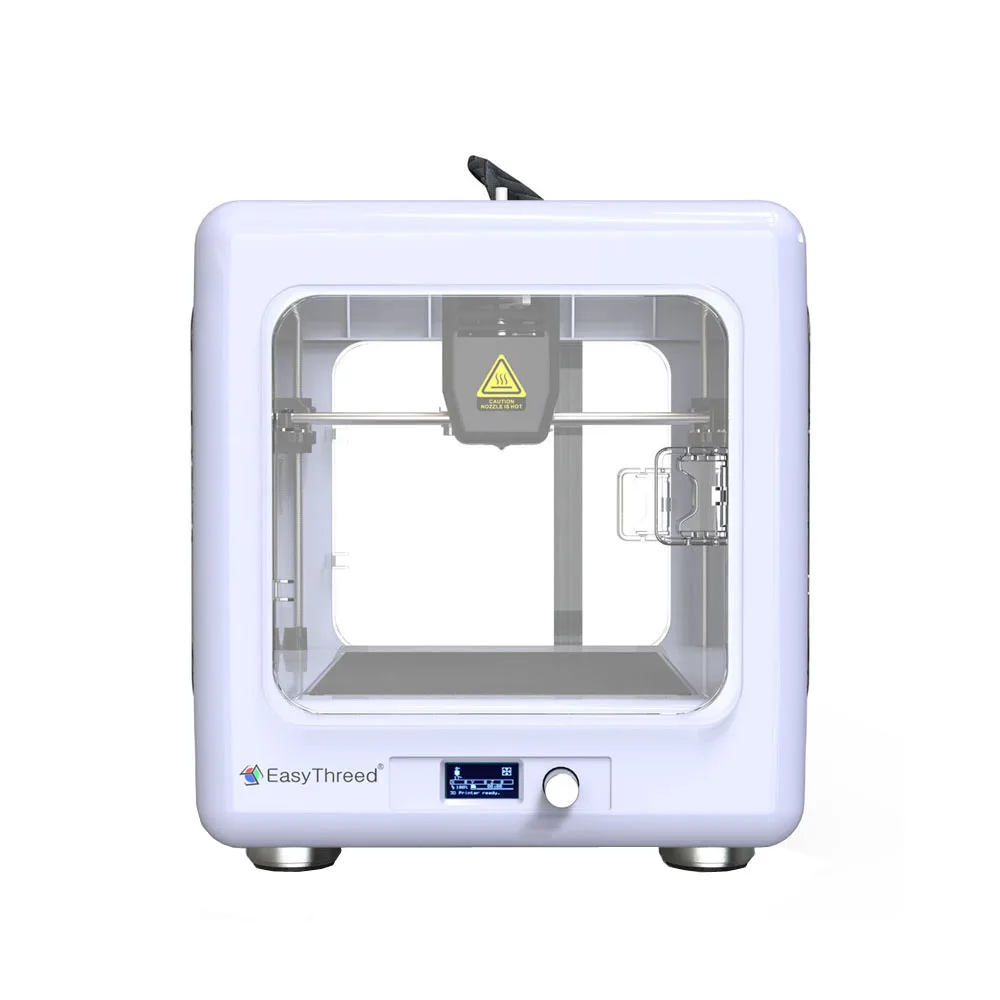 Портативный мини 3d принтер с windows бытовой 3D DIY комплект принтер один ключ печатная машина для Ребенка Рождественский подарок - Цвет: Белый