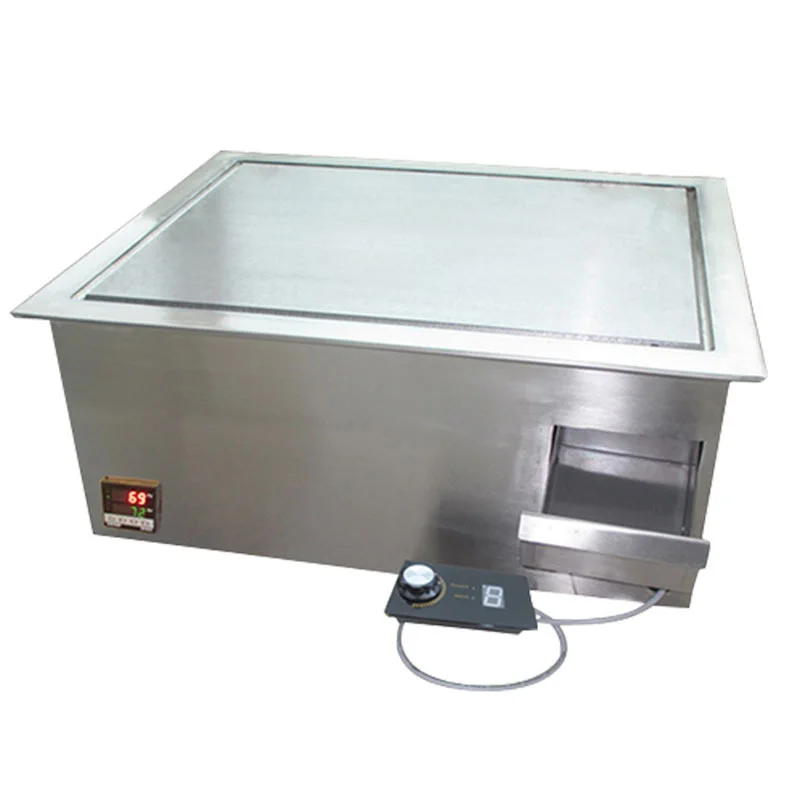 

Electric Griddle Embedded Iron Plate Chinese Teppanyaki Steak Lamb Chops Frying Oven Grill Western Restaurant Chef Commercial