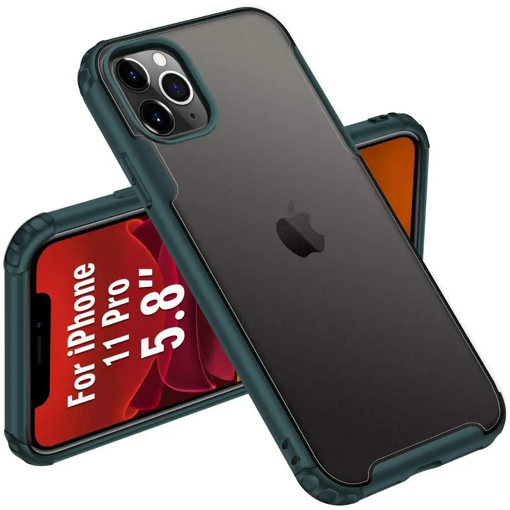 

for iPhone XR Xs 11 Pro Max Case,Ultra Thin Matt Transparent Crystal PC Back Cover with Rubber TPU Bumper Shockproof Case