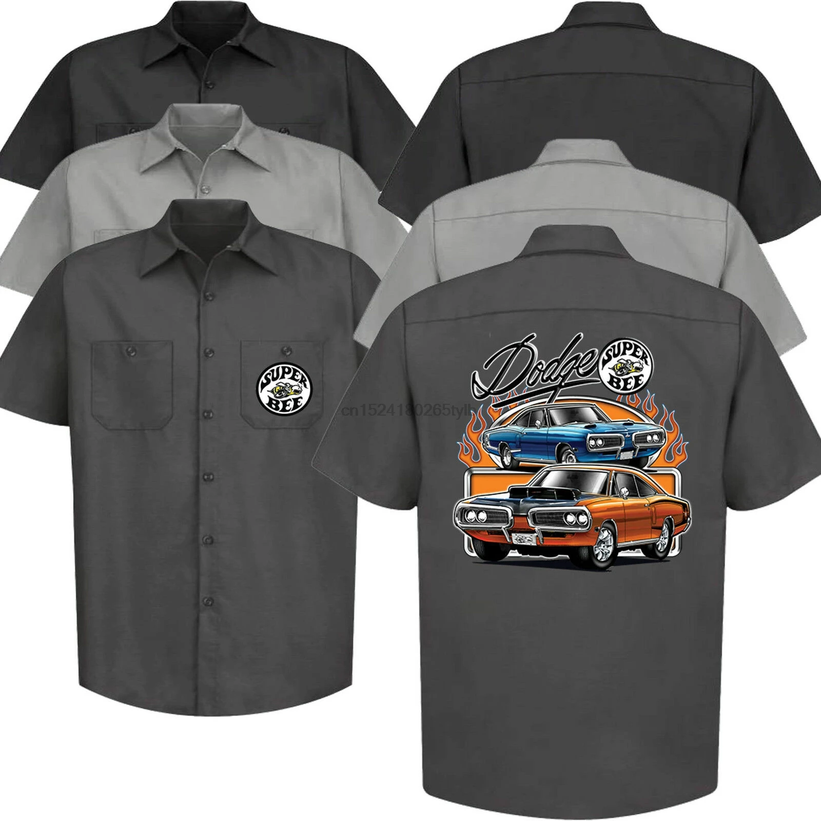 Dodge Super Bee Mechanic рабочая рубашка американский классический Chrysler Mopar Автомобильная одежда