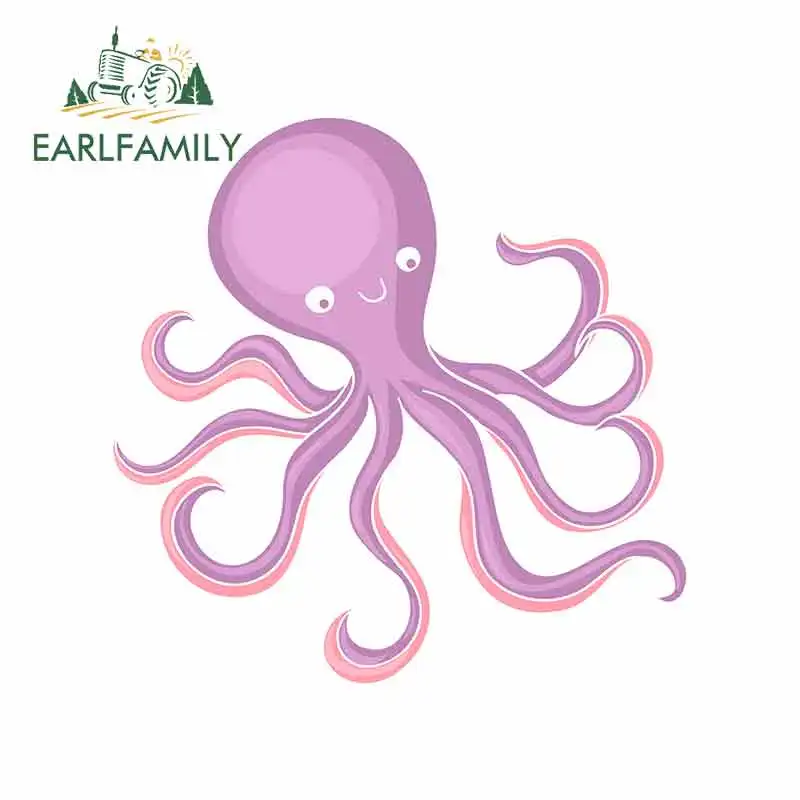 EARLFAMILY 13 см x для фиолетового осьминога водонепроницаемые автомобильные наклейки