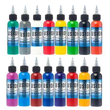 

30ml / bottle of 16-color paint set tattoo airbrush Fusion ink for body painting tattoo color paint tattoo supply