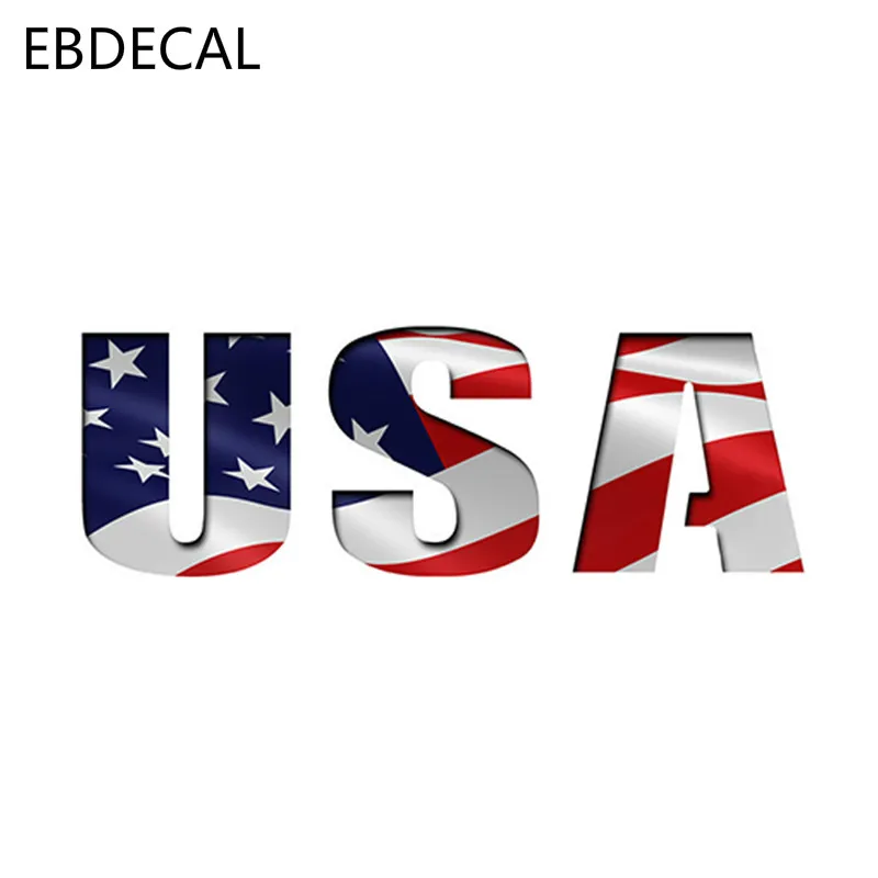EBdecal USA CUTOUT Flag DECAL Bumper Sticker Vinyl For Auto Car/Bumper/Window/Wall Decal Decals DIY Decor CT6368 | Автомобили и