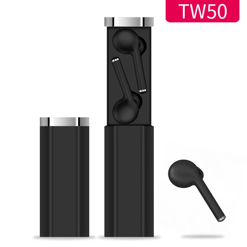 TWS-стереонаушники TW50 с микрофоном и зарядным футляром | Электроника