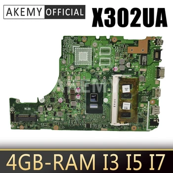 

X302UA_UJ Laptop motherboard for ASUS X302UA X302UJ X302UV original mainboard Onboard 4GB-RAM I3 I5 I7 GM