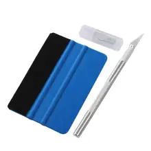 Синяя ткань войлочный скребок автомобильные аксессуары виниловая пленка наклейка резак скальпель карбоновая бумага резка авто инструмент для обертывания автомобиля