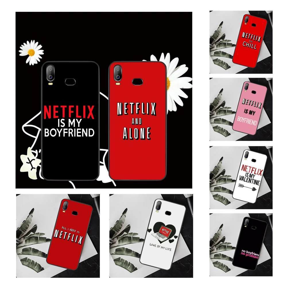 NBDRUICAI netflix это мой парень цитаты чехол черный мягкий для телефона Samsung A10 A20 A30 A40 A50