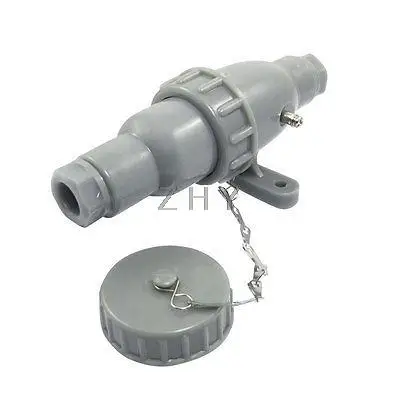 

AC 500V 10A 3P+E Water Resistant Marine Plug Socket Set Gray CTF3-2/CZF3-2