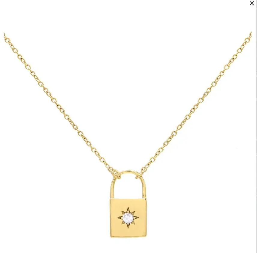 Позолоченная 1"+ 2" цепочка звездная звезда печатка ожерелье для женщин Рождественский подарок ювелирные изделия мода - Окраска металла: Золотой цвет
