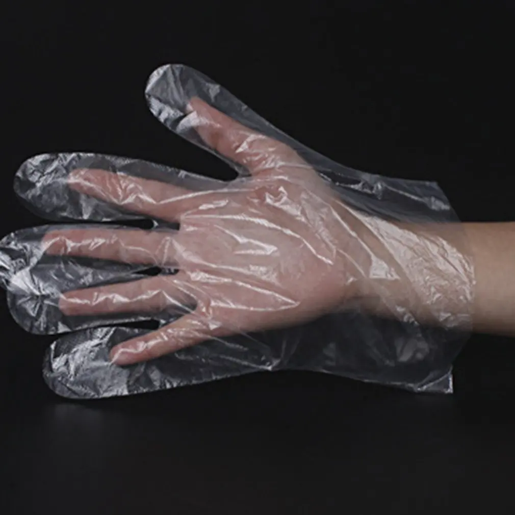 Thick Disposable Glove Transparent Bakery Cleaning Health PE Environmentally Friendly Film 100 Pieces Plastic Glove