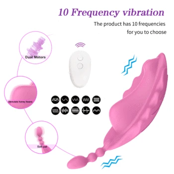 Portable Wearable Female Masturbation Butterfly Dildo Vibrators For Women Vaginal Massage G Spot Stimulation Sex Toys Vibrator 2