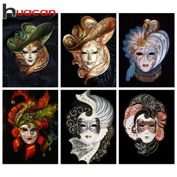 

Huacan Diamond Painting Full Square Mask 5D Diamond Embroidery Mosaic Kits Art Home Decoration