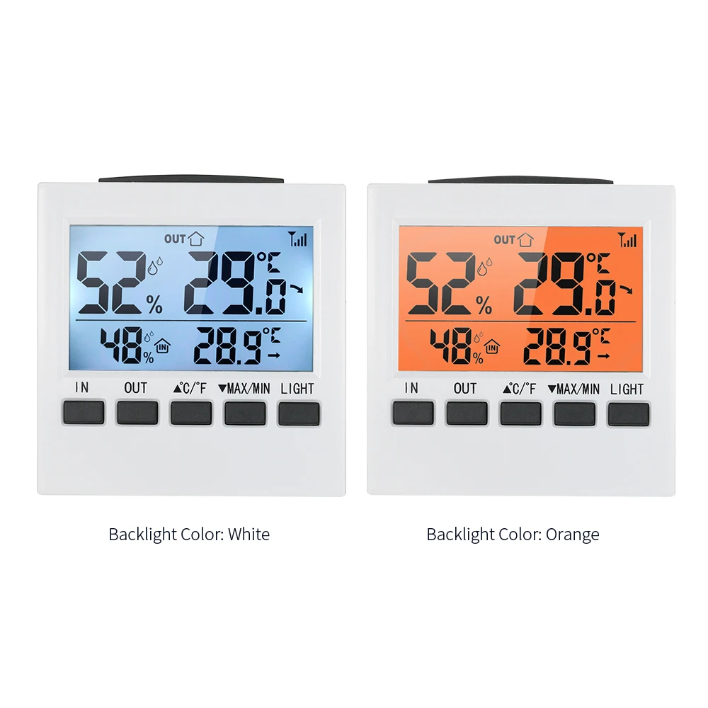 Крытый/Открытый ℃/℉ Беспроводная метеостанция ЖК-цифровой термометр гигрометр Измеритель температуры и влажности терморегулятор