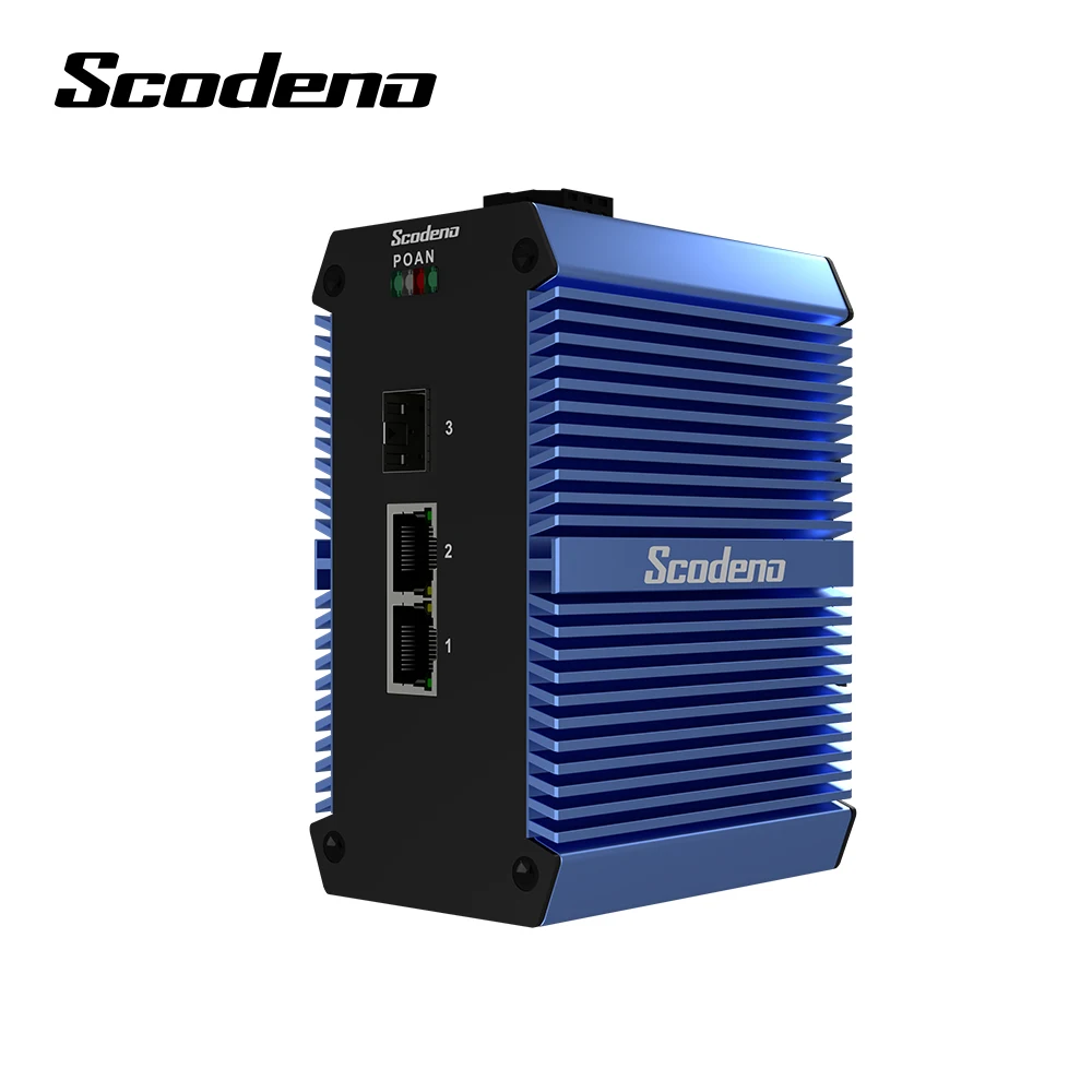 Scodeno 2-портовый промышленный гигабитный PoE + сетевой неуправляемый переключатель