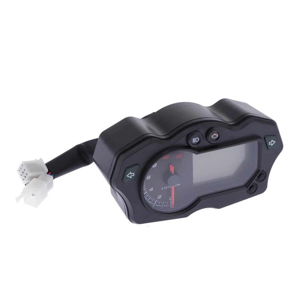Universal 7 Colors Digital 12000RPM Speedometer Gauge for ATV Quad Motorcycle