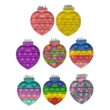 Bloc notes à bulles en forme d'amour, en Silicone souple, Extrusion, jouet de décompression 