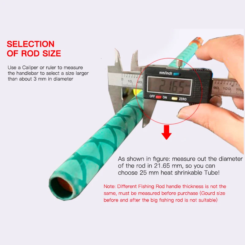 Нескользящая термоусадочная трубка для удочки DIY 5 цветов 1 м водостойкая ручка